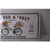 Image 2 : Flower Market Tin Sign - 12" x 24"