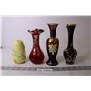 Image 1 : Assorted Bohemian Vases and Misc.