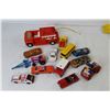 Image 3 : HO Train Tracks - Die Cast Vehicles - Snoopy's Ice cream - Wooden Cars - Mickey Mouse Die Cast Fire 