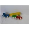 Image 4 : HO Train Tracks - Die Cast Vehicles - Snoopy's Ice cream - Wooden Cars - Mickey Mouse Die Cast Fire 