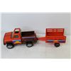 Image 2 : Tonka Jeep w/Trailer - Tonka Tractor - Marx Dump Truck