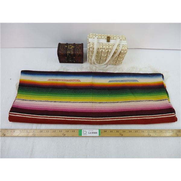 Mexican Blanket/Purse, Trinket Box