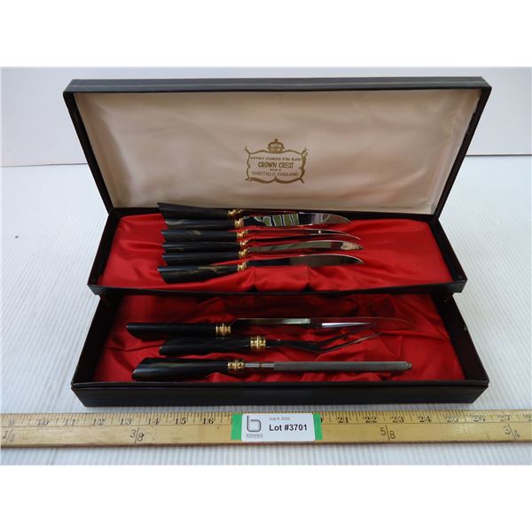 Gold Plated 9 Piece Stainless Steel Set