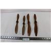 Image 1 : (4) Wooden Model Plane Propellers