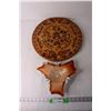 Image 1 : Wooden Carved Circular Decoration and Art Glass