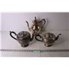 Image 1 : (3) Silver Plated Tea Pots