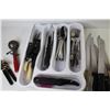 Image 3 : Cutlery Tray w/Cutlery - Knives & Misc.