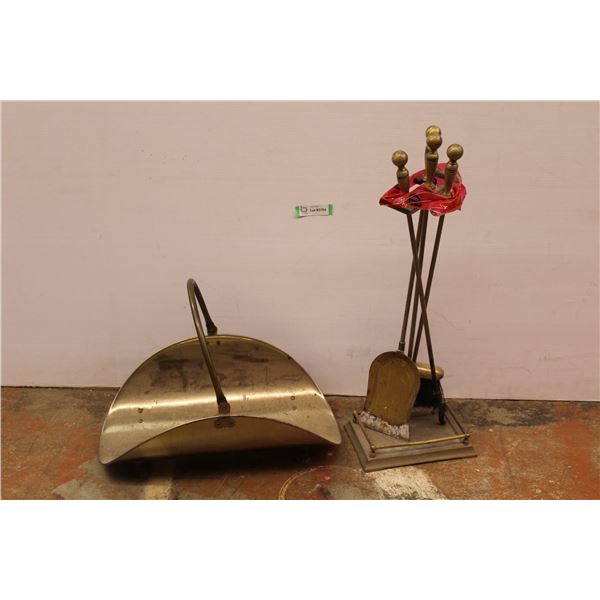 *Fire Place Wood Holder & Fire Place Tools