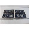 Image 1 : (4) Saskatchewan License Plates (1962)