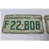 Image 4 : (3) Saskatchewan License Plates (1970)