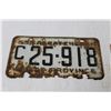 Image 5 : (4) Saskatchewan License Plates (1952, 1957, 1958, 1959)