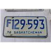 Image 2 : (6) Saskatchewan License Plates (1975, 1976, 1988)