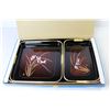 Image 2 : 3 Piece Lacquerware Tray Set