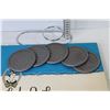 Image 2 : Lady Beth Place Mat Set - Banana Holder - Rubber Coaster Set