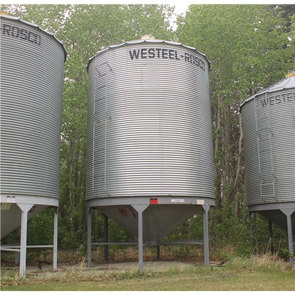 Westeel  6-Ring Hopper Btm Bin c/w ladder & opener, No skids, Located 58565 Hwy 827, 1.7 Km North of