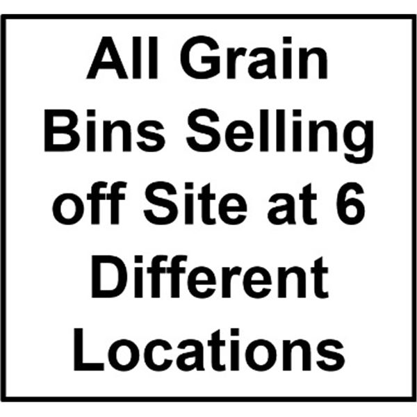All Grain Bins Selling off Site at 6 Different Locations
