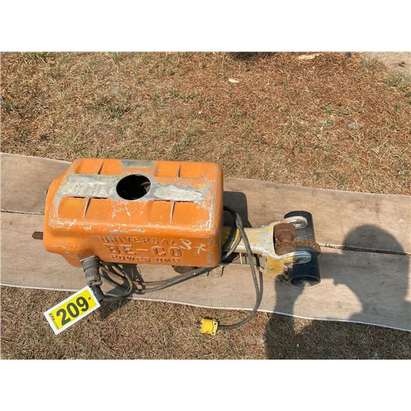 Universal BE-CO power unit, working order, used for turning pipe