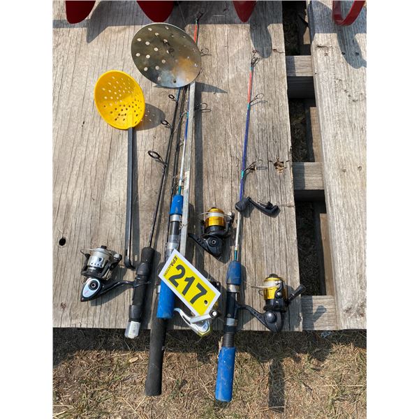 fishing rods & scoops
