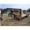 Image 1 : 2004 RT Trailer 5th wheel, 20' deck & 2' Dovetails, ramps, 2- Approx. 7,000 lb axles c/w wood tool b