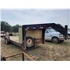 Image 6 : 2004 RT Trailer 5th wheel, 20' deck & 2' Dovetails, ramps, 2- Approx. 7,000 lb axles c/w wood tool b