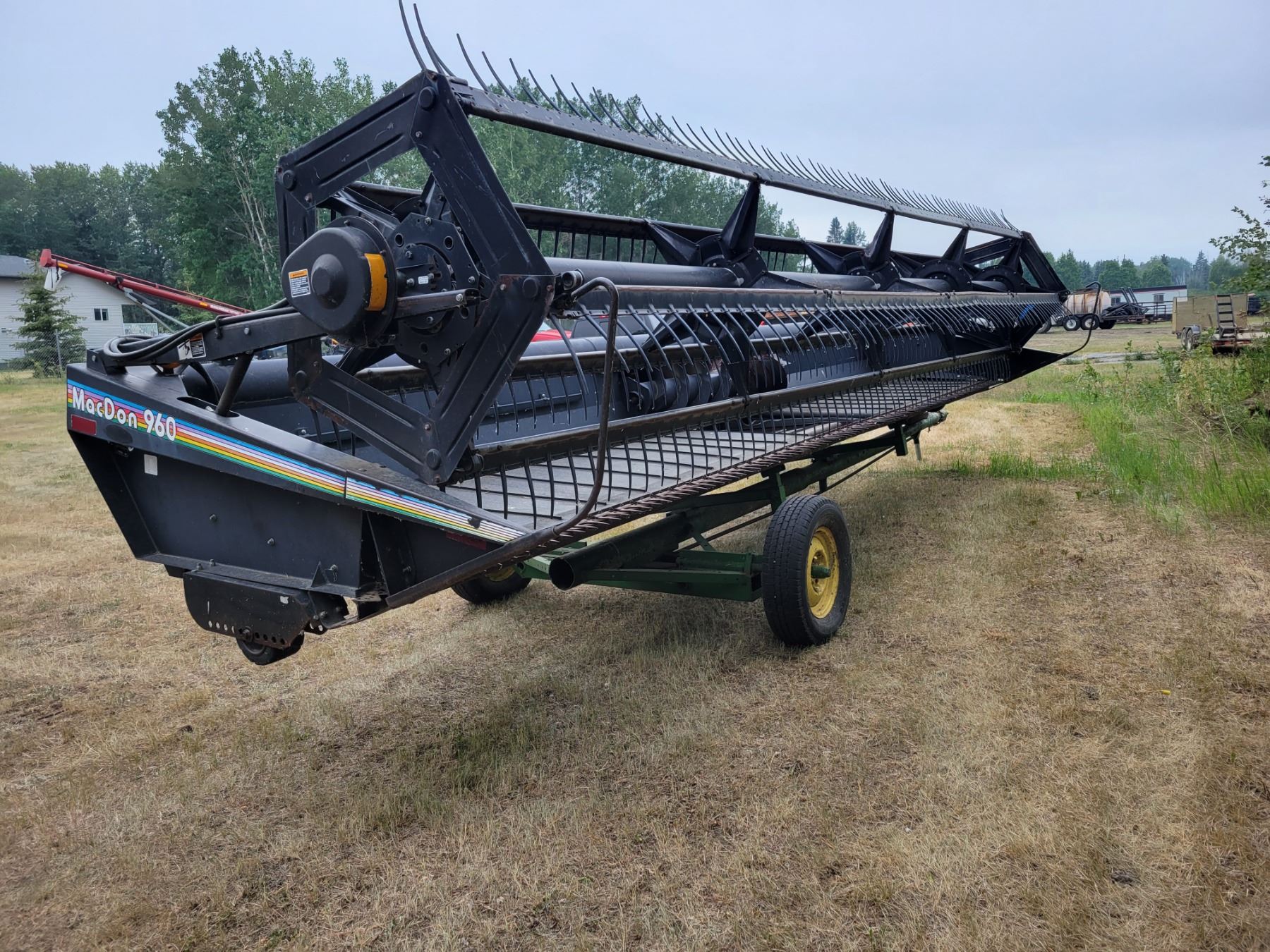 MacDon 25' straight cut header c/w transport, SN. 78112 (To Fit 2388 ...