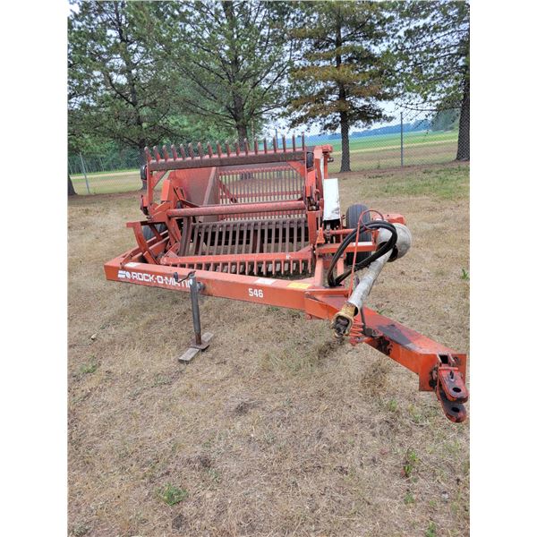 Rock-o-Matic 546 3 batt PTO Rock picker, SN. OM17017. PH Nestor (780) 896-2177