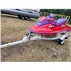 Image 1 : Approx. 1998 Bombardier GSX Ltd. Seadoo (Red) SN.ZZNG3369A898 c/w Karavan Single axle Trailer,