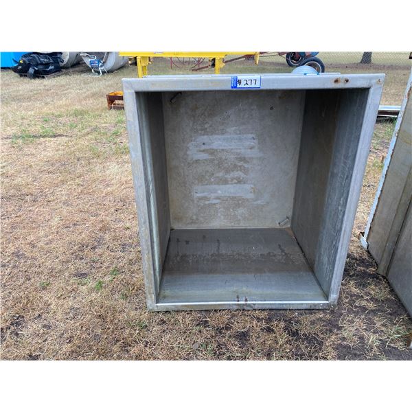 Stainless rectangular tank (metal)  40" x 46"