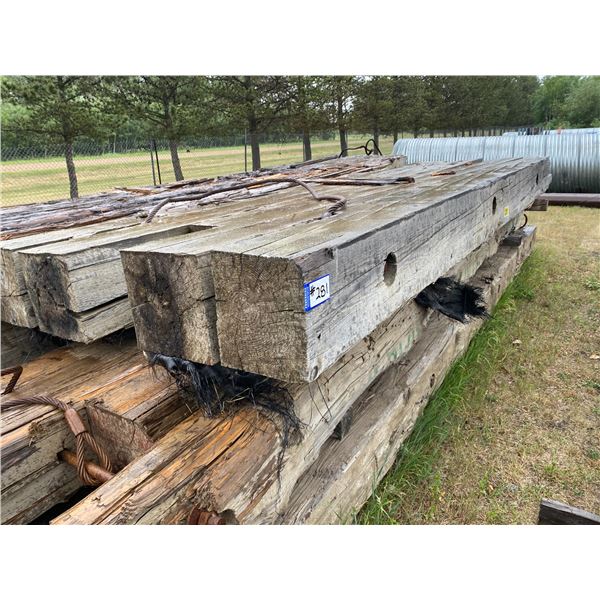 (so much each X 3) wood swamp matts, Approx. 12" x 16-20', Auction Co. will load