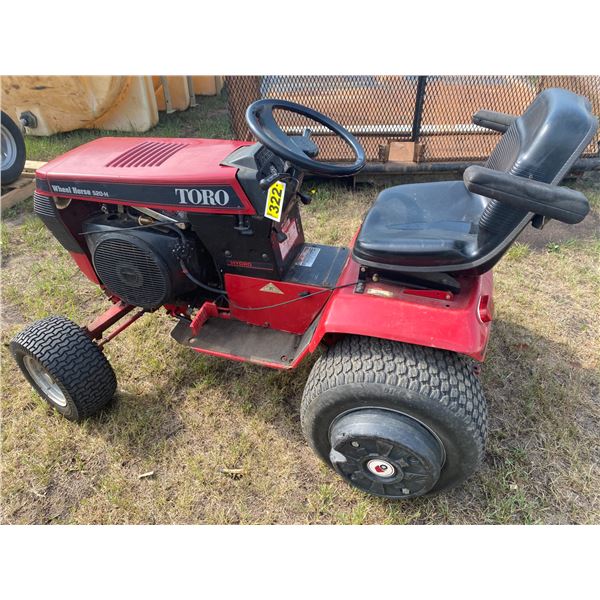 Toro- Wheeled horse, 520-H c/w 2- Mower decks, blade, snowblower, rototiller, grass catcher & parts