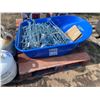 Image 3 : Wheel Barrow tub c/w peg hooks & 2- propane bottles