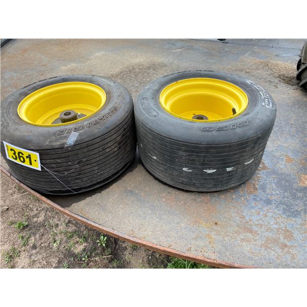 (So much each x 2) 2- 20.00-10 tires, rims & bearings
