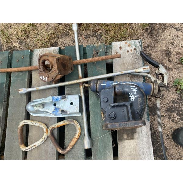 2- Pindle Hitches, 2" Coupler, tire wrench & bar