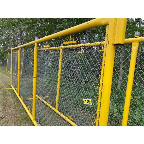Approx. 7' x 20' Yellow chain-link panel