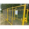 Image 1 : Approx. 7' x 20' Yellow chain-link panel c/w 8 1/2' Swinging gate