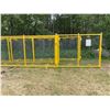Image 3 : Approx. 7' x 20' Yellow chain-link panel c/w 8 1/2' Swinging gate