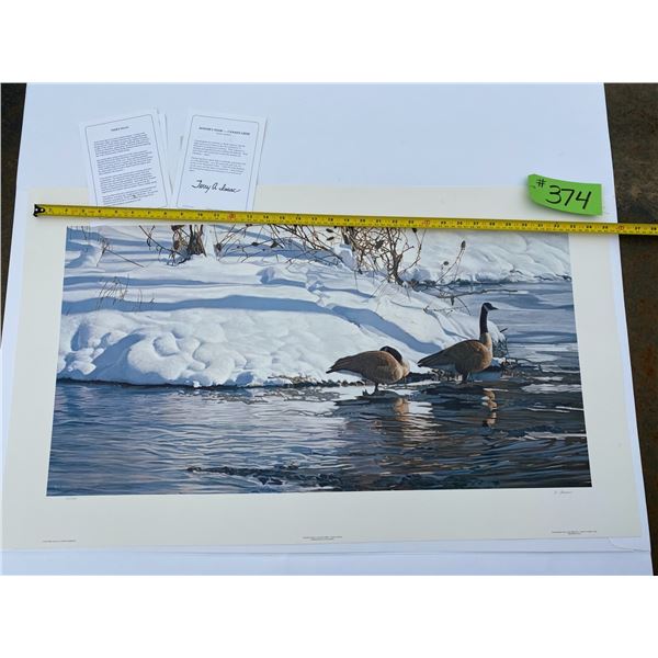 118/1500 "Winter's Thaw - Canada Geese" Terry Isaac Print