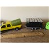 Image 2 : Yellow truck c/w bale & JD stock trailer