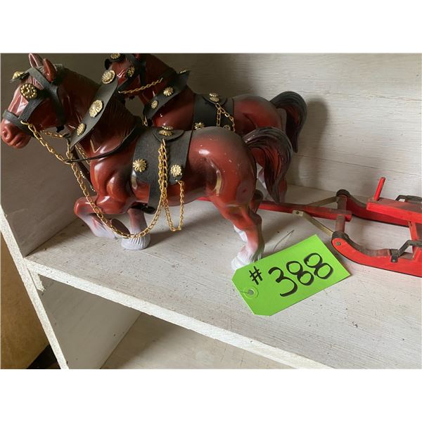 2- Clydesdales c/w wood sleigh bunks