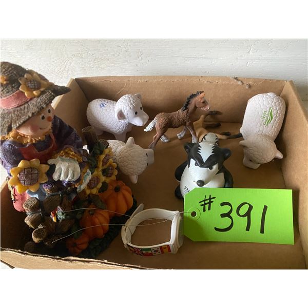 Watch & box of trinkets