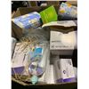 Image 2 : LARGE BOX OF ASSORTED CLEANERS, CREAMS, ALCOHOL PADS & SPA PRODUCTS