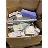 Image 2 : WARDROBE BOX OF ASSORTED GAUZE, GEL THERAPY, & MEDICAL / SPA PRODUCTS