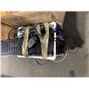 Image 2 : 4 LARGE BOXES OF ASSORTED LUNCHROOM ITEMS / STOCK & 2 BASKETS OF ELECTRICAL / CABLES