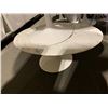 Image 2 : 42"W X 28"D X 17"H WHITE MARBLE TOP METAL BASE COCKTAIL / SEATING TABLE