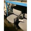 Image 2 : STACK OF 5 GLOBAL SIEGE PADDED BLACK METAL FRAMED STACKING ARM CHAIRS