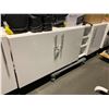 Image 2 : WHITE 3 DOOR 70"W X 19"D X 24"H COMMERCIAL STORAGE CABINET