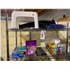 Image 2 : KLETON 5 TIER CHROME 36"W X 18"D X 75"H ADJUSTABLE RACKING SYSTEM WITH ASSORTED SPA PRODUCTS