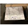 Image 2 : WHITE MARBLE TOP GREY WOOD 14"W X 11"D X 30"H SINGLE DRAWER STAND