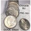 Image 1 : Pre 1921 20 BU Morgan Silver Dollar Roll