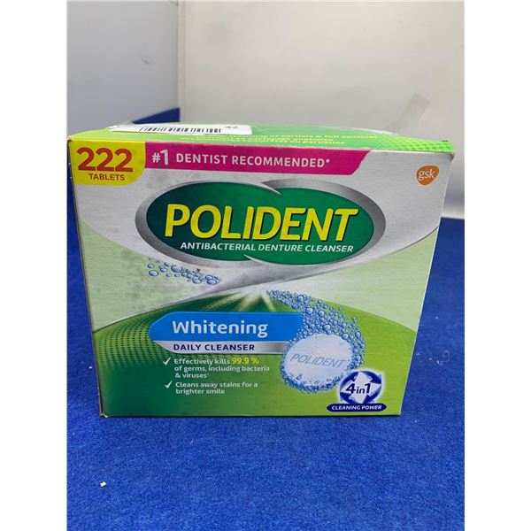 Polident Antibacterial Denture Cleaner Whitening (222 tabs)